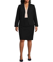 Calvin Klein Plus Size High Rise Luxe Stretch Pencil Skirt