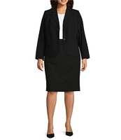 Calvin Klein Plus Size High Rise Luxe Stretch Pencil Skirt