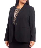 Calvin Klein Plus Size One-Button Front Jacket