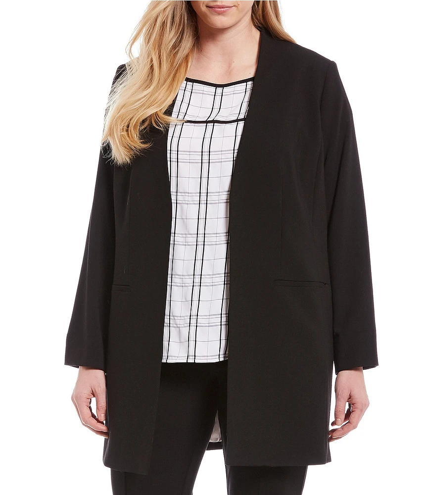 Calvin Klein Plus Size Roll Sleeve Jacket