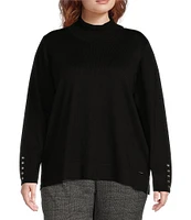 Calvin Klein Plus Size Solid Turtle Neck Long Sleeve Sweater