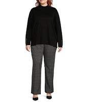 Calvin Klein Plus Size Solid Turtle Neck Long Sleeve Sweater