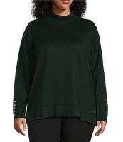 Calvin Klein Plus Size Solid Turtle Neck Long Sleeve Sweater