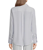 Calvin Klein Point Collar Long Sleeve Button Front Shirt