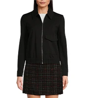 Calvin Klein Ponte Point Collar Bomber Jacket