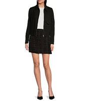 Calvin Klein Ponte Point Collar Bomber Jacket