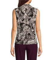 Calvin Klein Printed Jersey V-Neck Sleeveless Cami Top