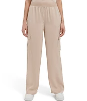 Calvin Klein Pull-On High Rise Straight Leg Flap Pocket Cargo Pants