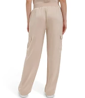 Calvin Klein Pull-On High Rise Straight Leg Flap Pocket Cargo Pants