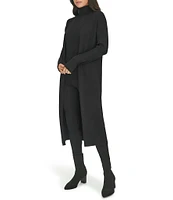 Calvin Klein Rib Knit Open Front Long Cardigan