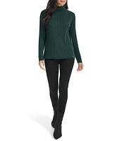 Calvin Klein Ribbed Knit Mock Neck Long Sleeve Top