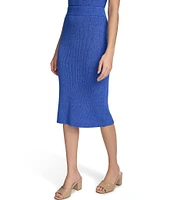 Calvin Klein Ribbed Pull-On Coordinating Midi Skirt