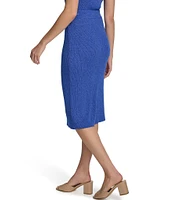 Calvin Klein Ribbed Pull-On Coordinating Midi Skirt