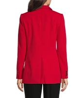 Calvin Klein Scuba Crepe Notch Lapel Long Sleeve One-Button Jacket