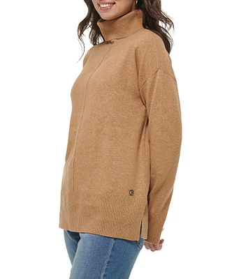 Calvin Klein Seamed Long Sleeve Turtleneck Sweater