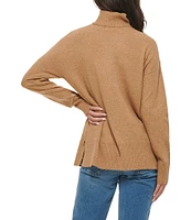 Calvin Klein Seamed Long Sleeve Turtleneck Sweater