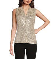 Calvin Klein Sequin V-neck Sleeveless Cami