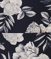 Calvin Klein Short Sleeve Crew Neck Floral Scuba Crepe Dress