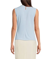 Calvin Klein Sleeveless Pleat Crew Neck Cami