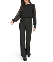 Calvin Klein Soft Ponte Wide Leg Pant