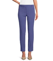 Calvin Klein Solid Lux Flat Front Slim Leg Pants