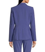 Calvin Klein Solid Lux Peak Lapel Collar One Button Jacket