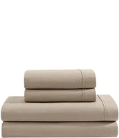 Calvin Klein Solid Washed Cotton Percale Sheet Set