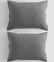 Calvin Klein Solid Washed Percale Comforter Mini Set