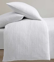 Calvin Klein Solid Washed Textured Cotton Jacquard Duvet Cover Mini Set