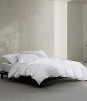 Calvin Klein Solid Washed Textured Cotton Jacquard Duvet Cover Mini Set