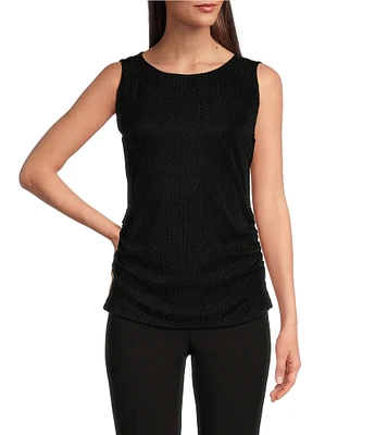 Calvin Klein Sparkle Rib Knit V-Neck Sleeveless Top