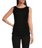 Calvin Klein Sparkle Rib Knit V-Neck Sleeveless Top