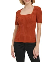 Calvin Klein Square Neckline Short Sleeve Tee