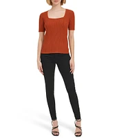 Calvin Klein Square Neckline Short Sleeve Tee