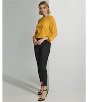 Calvin Klein Stretch Crew Neckline Long Sleeve Blouse