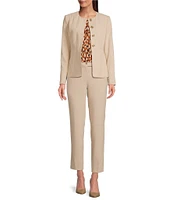 Calvin Klein Stretch Luxe Button Front Coordinating Tailored Jacket