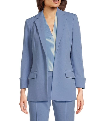 Calvin Klein Stretch Scuba Crepe Notch Lapel Neckline Long Sleeve Coordinating Blazer