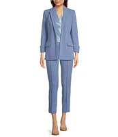 Calvin Klein Stretch Scuba Crepe Notch Lapel Neckline Long Sleeve Coordinating Blazer