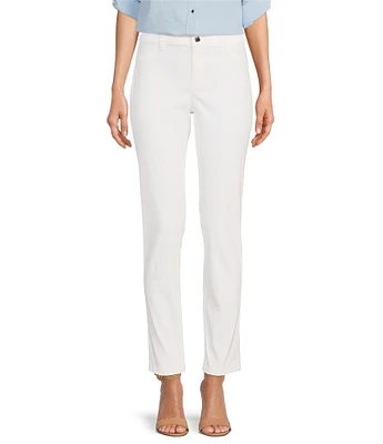 Calvin Klein Stretch Twill 4-Pocket Mid Rise Straight Leg Ankle Pants