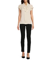 Calvin Klein Stretch Twill 4-Pocket Mid Rise Straight Leg Ankle Pants