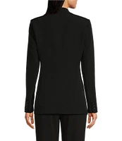 Calvin Klein Stretch V-Neck Long Sleeve Button Front Jacket