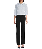 Calvin Klein Stripe Cotton Long Sleeve Button Front Shirt