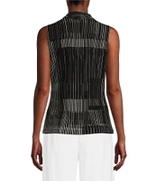 Calvin Klein Striped V-Neck Sleeveless Cami Top