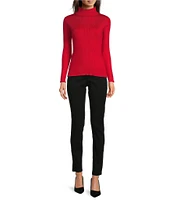 Calvin Klein Studded Mock Neck Long Sleeve Knit Top