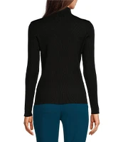 Calvin Klein Studded Mock Neck Long Sleeve Knit Top