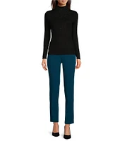 Calvin Klein Studded Mock Neck Long Sleeve Knit Top