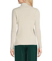 Calvin Klein Studded Mock Neck Long Sleeve Knit Top