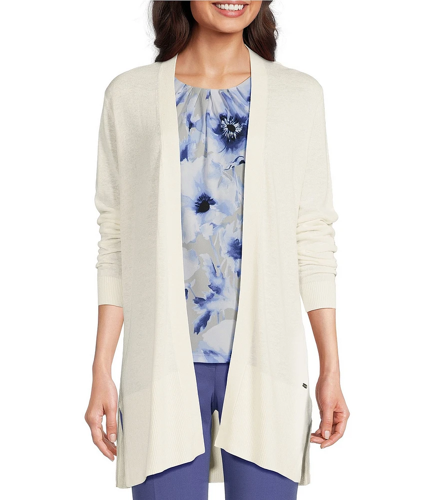 Calvin Klein Sweater Knit Open Front Long Sleeve Cardigan