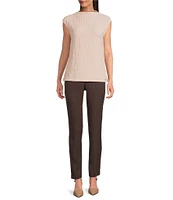 Calvin Klein Texture Knit Mock Neck Sleeveless Top
