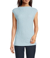 Calvin Klein Textured Mock Neck Sleeveless Top